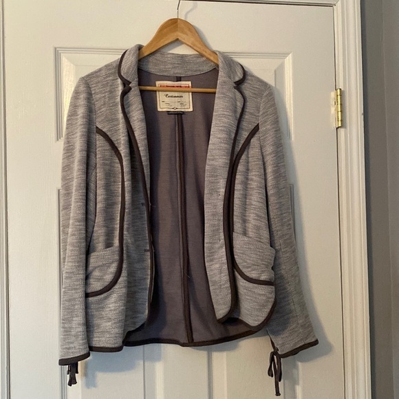 Cartonnier Anthropologie light jersey jacket, grey green, size L - Picture 1 of 7